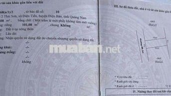 Cần bán lô đất thổ cư đẹp tại Thôn 2 Thái Sơn, Điện Bàn – Quảng Nam