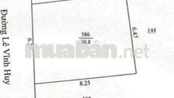 Bán lô đất mặt tiền Lê Vĩnh Huy, 50,2m2, ngang 6,37m, nở hậu, giá 5,5t