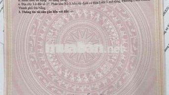 Cần bán đất đường Ngô Miễn , Phường Liên Chiểu , TP Đà Nẵng .