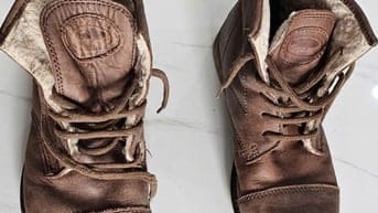 Giày bốt ZARA Nữ Da thật Nâu, xách tay từ Ý