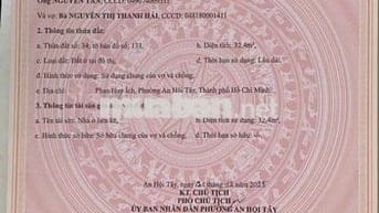 Lô đất thổ cư full hẻm 3m Phan Huy Ích p12 dt 3.3x10m cn đủ