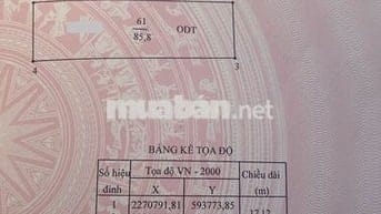 ĐẤT SỔ CHÍNH CHỦ 85,8m2 Đường Đặng Quốc Kiều, Tp Phủ Lý, Hà Nam