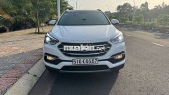 Hyundai Santa Fe 2018 Xăng 50.000 km Trắng