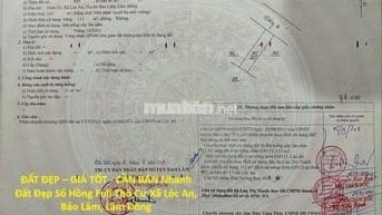 CẦN BÁN Nhanh Đất Đẹp Sổ Hồng Full Thổ Cư Xã Lộc An, Bảo Lâm, Lâm Đồng