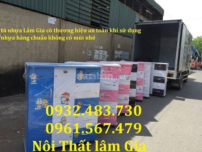 Tủ nhựa 2 buồng 5 ngăn nhựa có thương hiệu