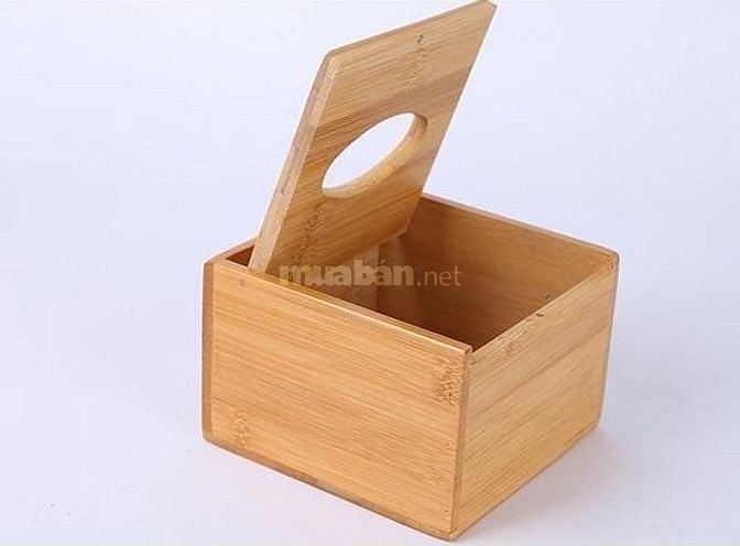 Hộp đựng khăn giấy ăn cao cấp bằng tre
