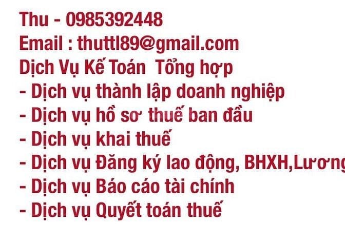 Nhận làm sổ sách kế toán, báo cáo thuế