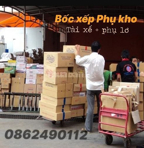 Lao động phổ thông ĐỒNG NAI: bốc xếp kho và  phụ xe giao hàng