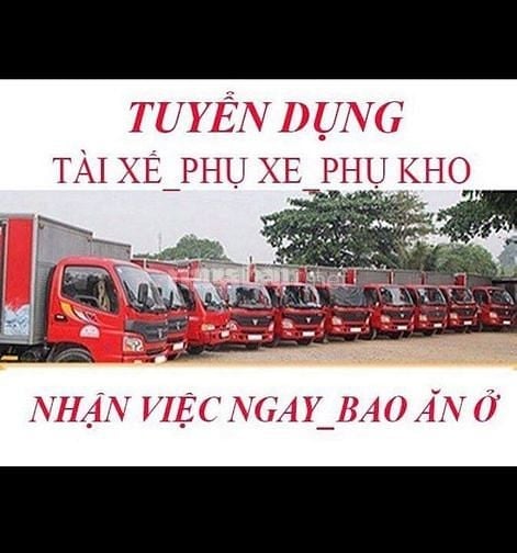 Cần gấp lái xe B2 và phụ xe với phụ kho làm tại bà rịa vũng tàu