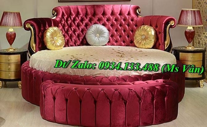Phòng ngủ đáng yêu với mẫu giường nệm tròn công chúa cực sành điệu
