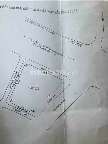 Nền góc 4 mặt tiền Võ Nguyên Giáp, DT: 68m x 71m= 4.567m2m2