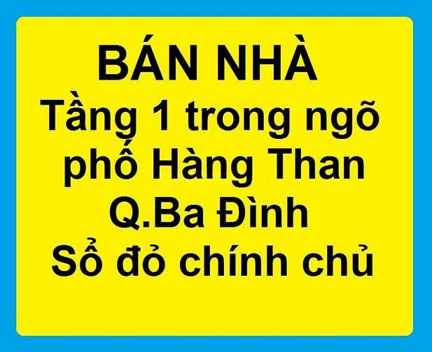 Bán nhà tầng 1, 41m2 trong ngõ phố Hàng Than, Ba Đình, sổ đỏ, chính chủ