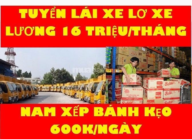 ĐAK LAK  ==>Tuyển Lái xe + Lơ xe + Phụ kho bốc xếp