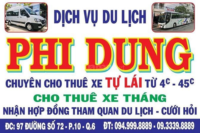 Công ty ô Tô Phi Dung chuyên cho thuê ô tô đời mới tự lái, có tài Q 6