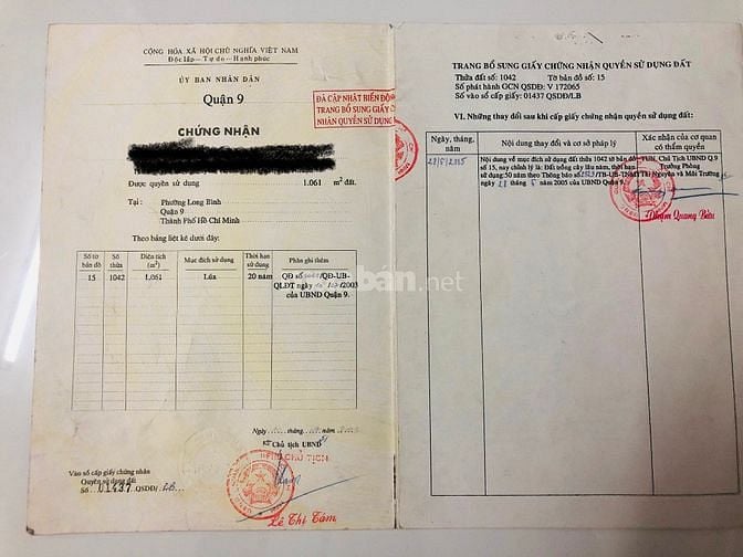Cần bán miếng đất ở đường Nguyễn Xiển, phường Long Bình, Quận 9