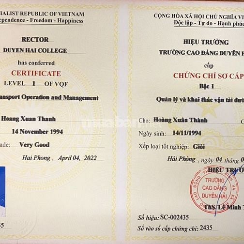 Đào tạo chứng chỉ sơ cấp quản lý và khai thác vận tải đường bộ 
