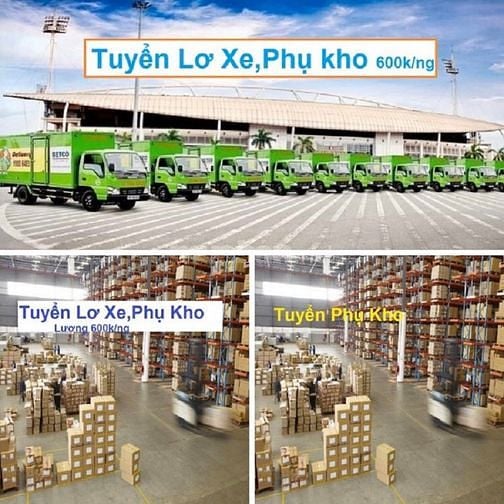 Cần Gấp 8 Tài Xế B2 Trở Lên Và 15 Lơ xe tải nhẹ giao hàng siêu thị