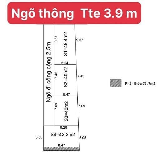 Bán 1 lúc 4 lô đất ngõ ô tô thông tại trung tâm huyện An Dương