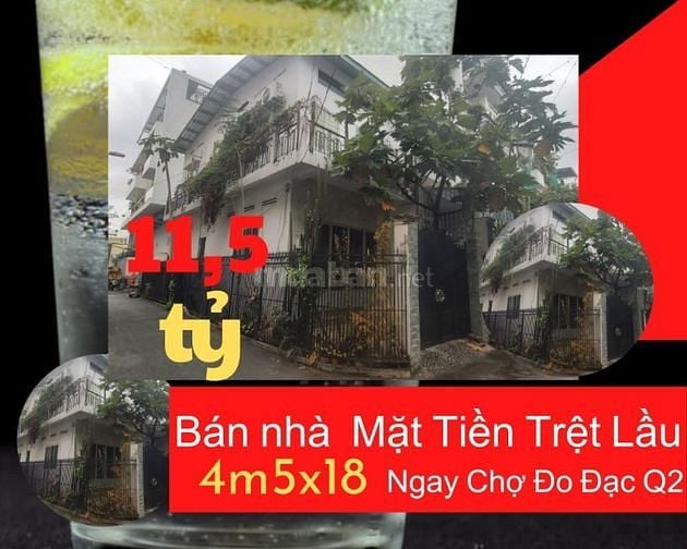 Đi Úc bán Gấp Nhà 2MT Sát Trần Não Bình An.q2/dt=4m5x18_3p+3wc_11,5tỷ