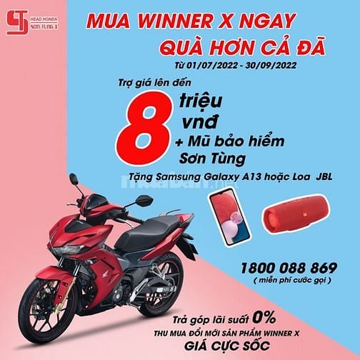 " ƯU ĐÃI LỚN " DÀNH RIÊNG CHO KHÁCH HÀNG MUA XE  WINNER X