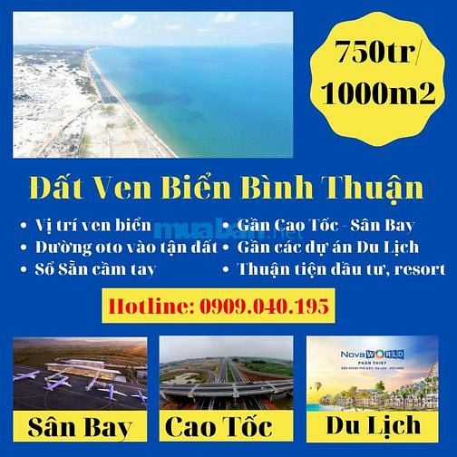 Đất ven biển Bình Thuận vị trí siêu đẹp 