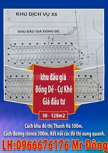 Bán lô đất khu đấu giá Đồng Dế – Cự Khê gần đường Cenco 5