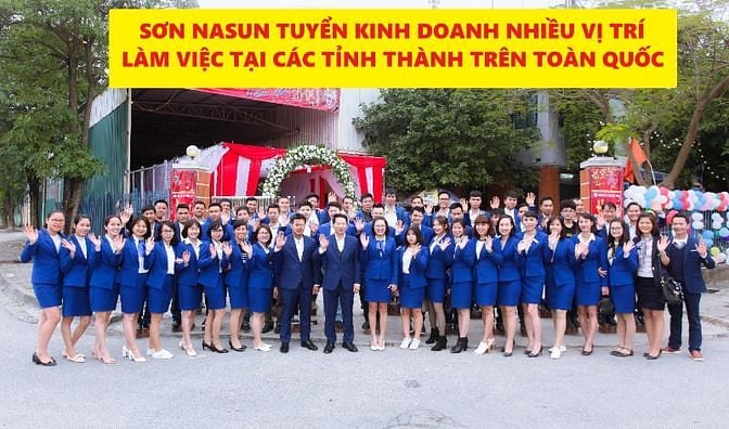 TUYỂN DỤNG KINH DOANH NGÀNH SƠN NƯỚC TẠI CÁC TỈNH THÀNH TRÊN TOÀN QUỐC