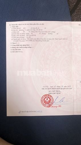 Bán Lô Đất khu Sài Gòn Coop, 688/57/ Lê Đức Thọ,P15 Gò Vấp. Giá 6.3 tỷ
