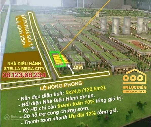 Giá 487tr "Vị Trí Số 1 DUY NHẤT" mặt tiền 25m ngay Lê Hồng Phong