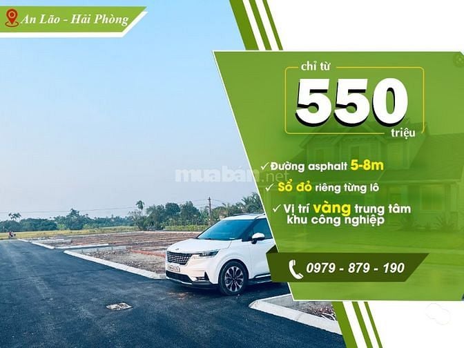 Mở Bán 20 Lô Đất Gần KCN An Lão, HP. Đg Nhựa 5-8m, Đã Có Sổ