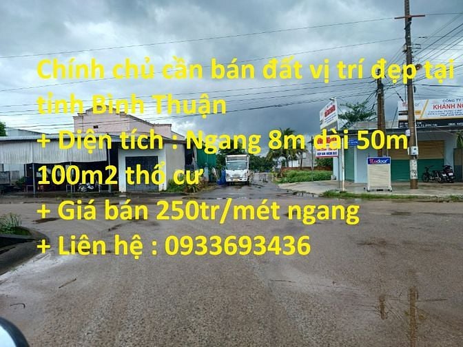 Chính chủ cần bán đất vị trí đẹp tại tỉnh Bình Thuận