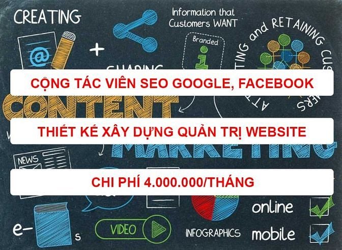 Quản trị SEO website, quảng cáo google facebook, làm video Youtube