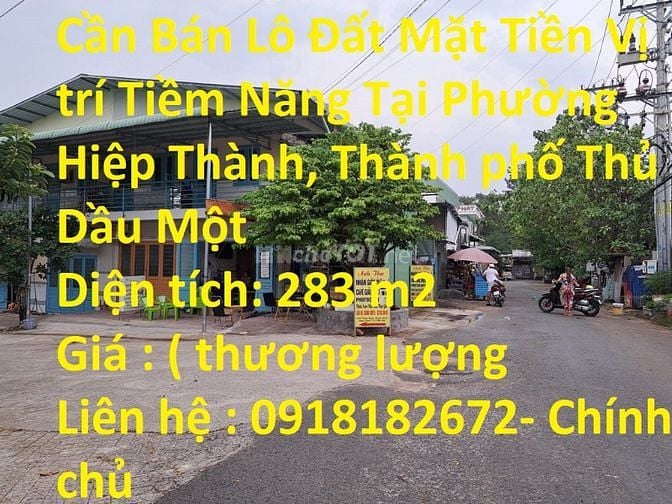 Cần Bán Lô Đất Mặt Tiền Thành phố Thủ Dầu Một