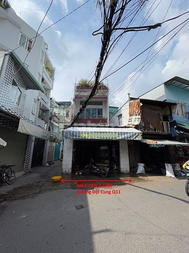 63m2  14.5 Tỷ - 2 MẶT TIỀN đường ĐỘI CUNG Q11 vị trí ngã 3 đắc địa