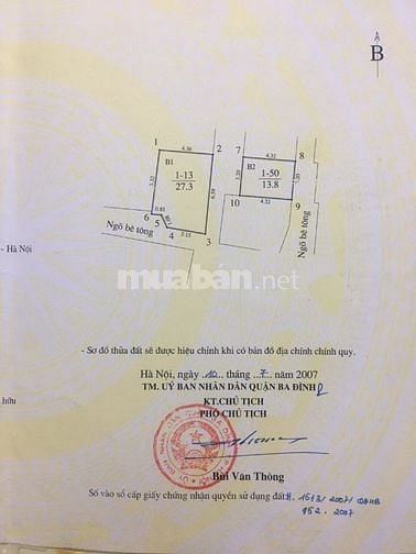 Chính chủ bán nhà 35 ngõ 179 Hoàng Hoa Thám, 41m quận Ba đình hơn 3 tỷ