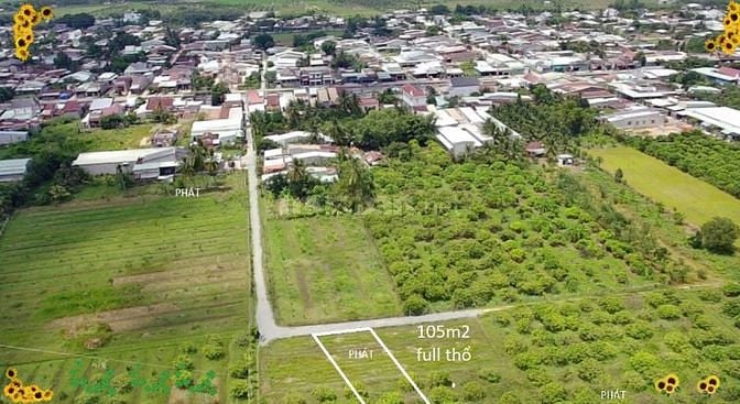 107m2 full thổ.Gần cổng KCN Phước Đông,Rớt nhựa 100m. 600tr