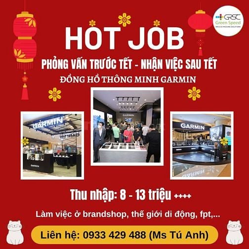 Tuyển nhân viên bán hàng đồng hồ Garmin khu vực Đống Đa Hà Nội