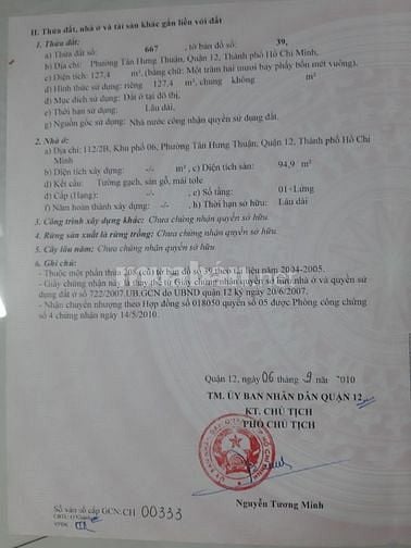 Bán gấp nhà đất sổ hồng chính chủ  hẻm rộng ô tô vào tận nhà