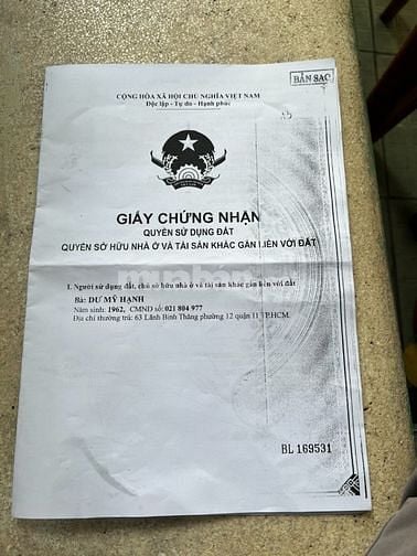 Bán nhà 2 mt L. B. Thăng, Phường 13, Quận 11