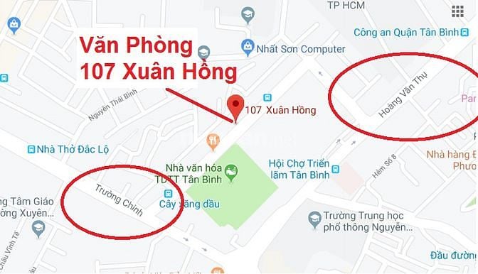 VP 15m2 mặt tiền Xuân Hồng trong Building 5 tầng (ngay ngã tư Bảy Hiền