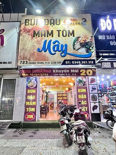 Sang Quán Bún Đậu Mặt tiền Quang Trung khu ăn uống nhộn nhịp sầm uất 