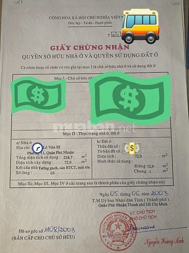 bán nhà mặt tiền Lê Văn Sỹ 4.2x18 công nhận 72m giá bán 22 tỷ.