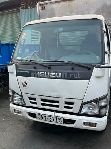 Tải ISUZU 2T dời 2008 màu trắng thùng inox kín cửa hông 