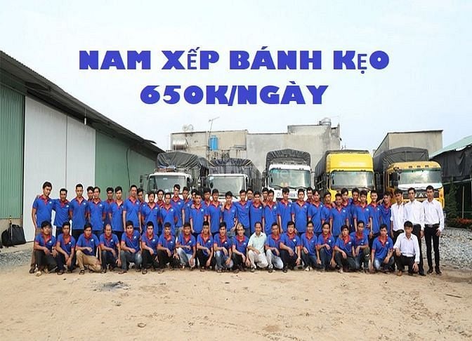 Xếp Bánh Kẹo 650k/Ngày Lái Xe Lơ Xe Siêu Thị