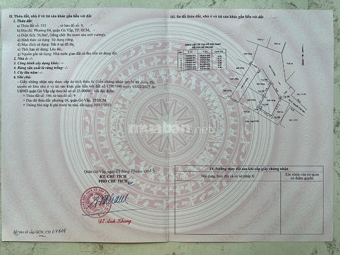 Bán lô đất hẻm 5m Nguyễn Thái Sơn,F4,ngay DHCN 4, DT 5 x 8m, giá 3.5ỷ