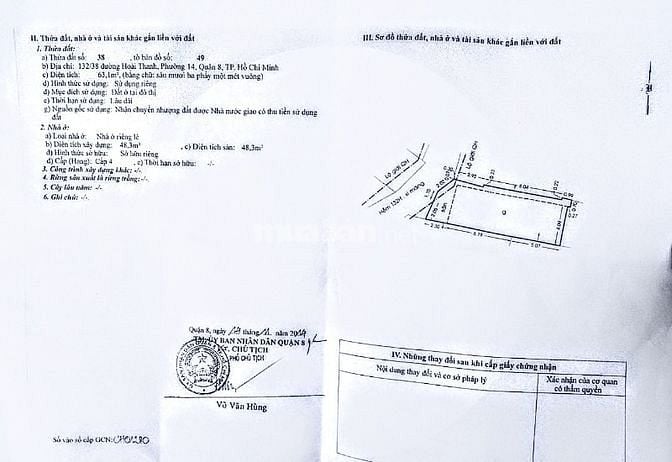 Nhà trệt (đẹp)132/38 Dt.4,7x14=63m2 đ.Hoài Thanh. P.14, Q.8 (gấp3,7ty)
