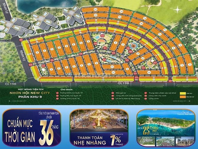 Đất nền biển Tp Quy Nhơn,Chiết khấu 41%,Thanh toán dài hạn 36 tháng