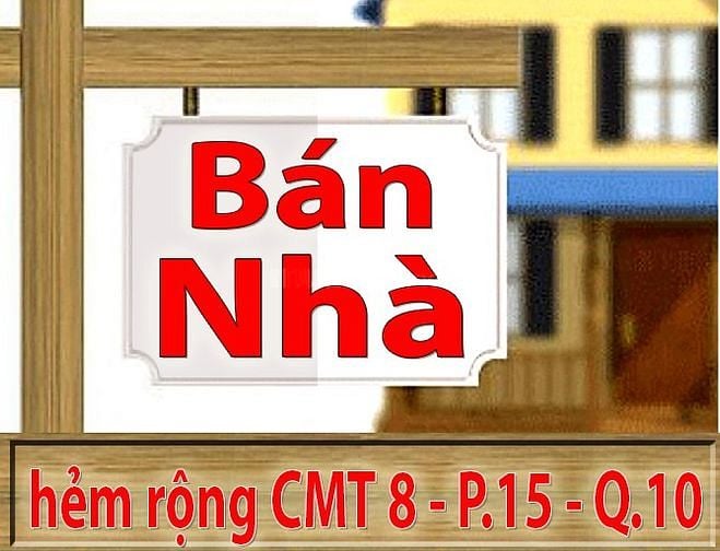 Nhà Bán hẻm CMT8 - P.15 - Q.10 dt:5x14m 1L khu an ninh