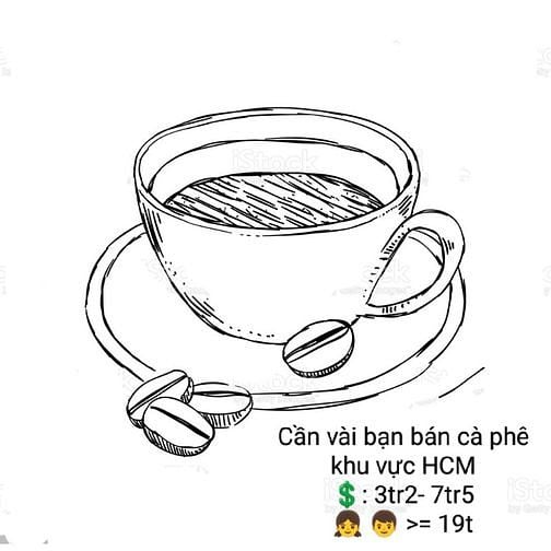 Cần vài bạn bán cà phê khu vực hcm
