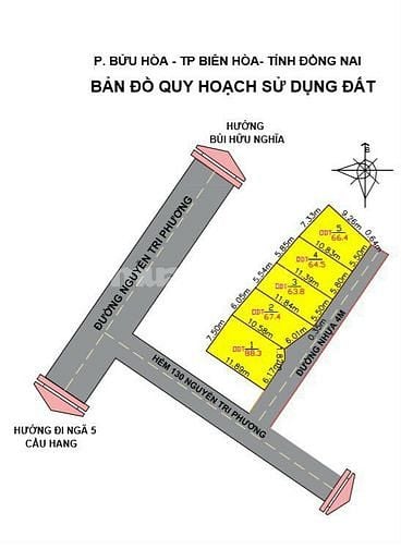 bán 4 lô sổ riêng thổ cư,p.Bửu Hoà,Biên Hoà,Đ.Nai giá 1,8 tỷ